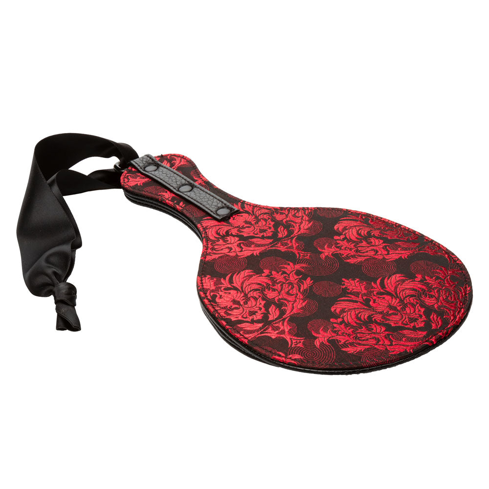 Scandal Round Double Paddle Red and Black Plush Dual Layer Paddle > Bondage Gear > Paddles