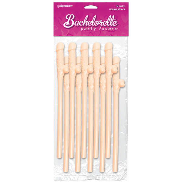 Bachelorette Party Favors Dicky Sipping Straws Set of 10 Bachelor & Bachelorette Items
