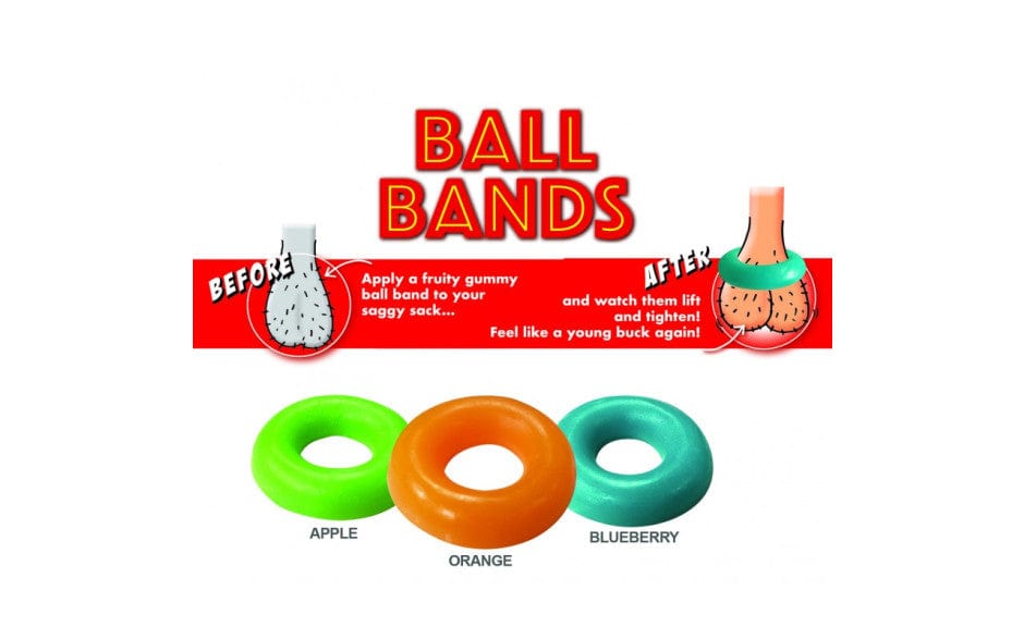 Ball Bands Gummy (Apple Orange Blueberry) – Edible Cock Ring > Novelties > Gag Gifts