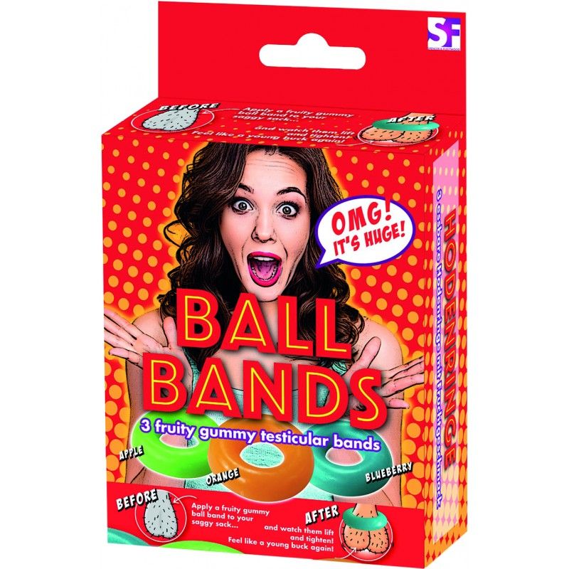 Ball Bands Gummy (Apple Orange Blueberry) – Edible Cock Ring Gag Gifts & Novelties