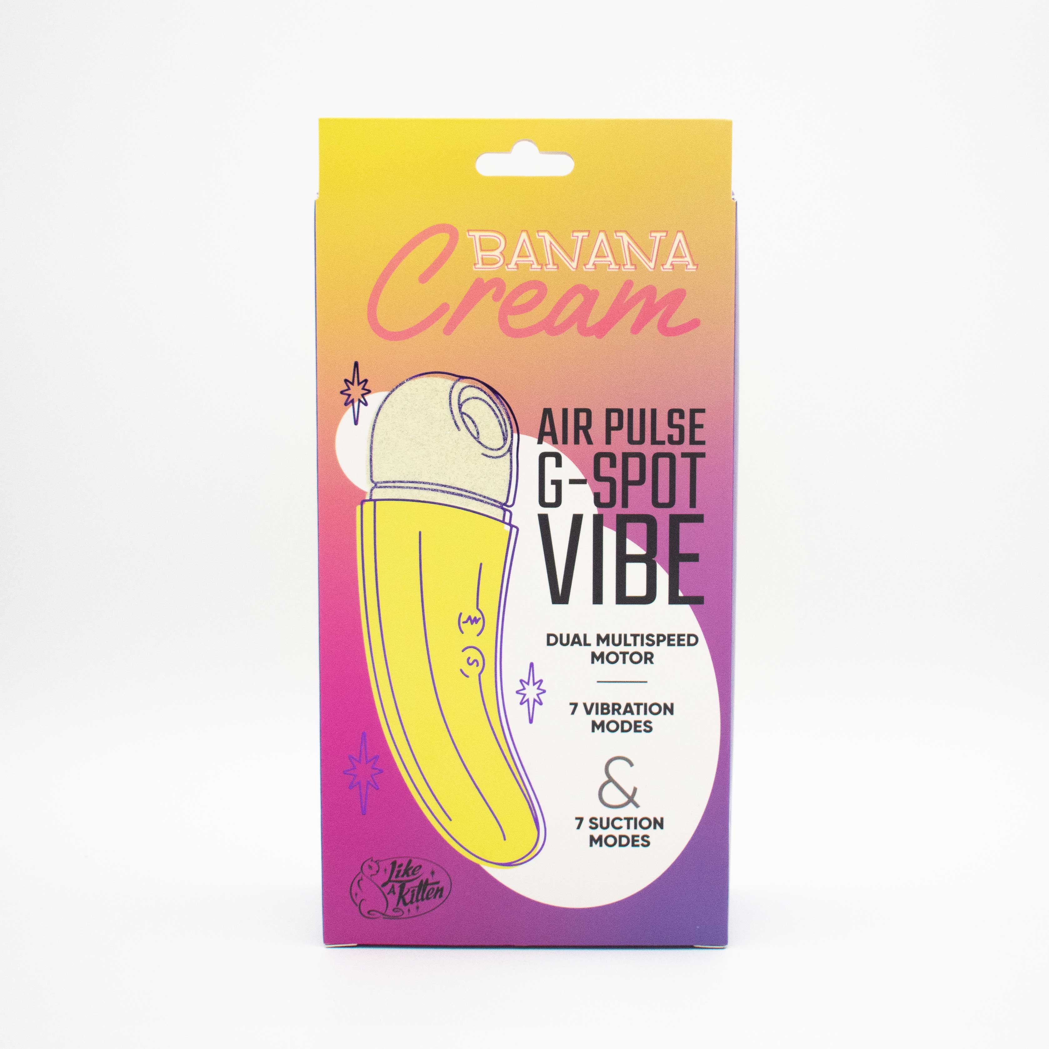 Banana Cream Yellow – G-Spot and Air Pulse Vibrator > Sex Toys For Ladies > Air Pulsation