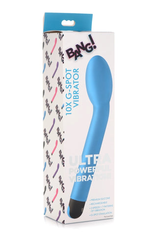 Bang 10X G-Spot Rechargeable Vibrator Blue 8.2 Inch Silicone Powerful Ergonomic Design Default Title Vibrators
