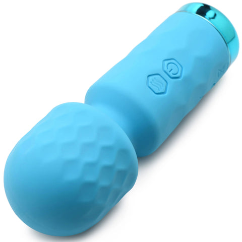 Bang 10X Mini Silicone Wand Blue 4.5 Inch Rechargeable Powerful Vibration Flexible Neck > Sex Toys For Ladies > Wand Massagers and Attachments
