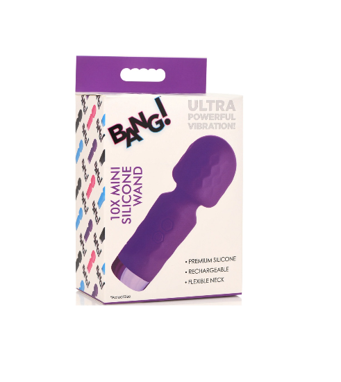 Bang 10X Mini Silicone Wand in Purple > Sex Toys For Ladies > Wand Massagers and Attachments