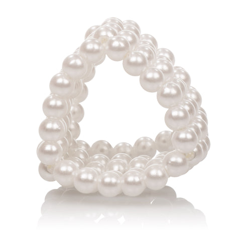 Basic Essentials Pearl Stroker Beads White 1.5 Inch / 3.75 cm Strokers - Manual