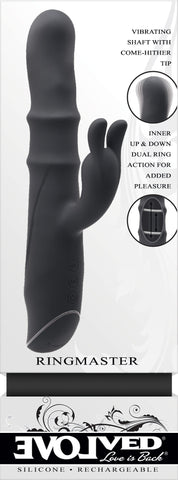 Evolved RINGMASTER 23.1cm Rabbit Vibe with 10 Speeds > Vibrators > Ladies > Rabbit