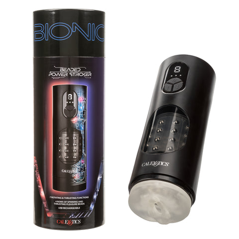 Bionic Beaded Power Stroker with Seven Functions of Stroking and Rotating Beads Strokers - Cup|Egg
