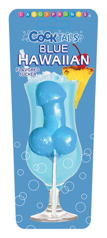 Cocktail Suckers Hawaiian – Novelty Edible Candy Lollipops Blue Party Supplies