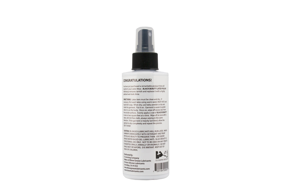 Black Beauty Latex Polish Spray Bottle 7 Ounces 207 mls Toy Cleaners