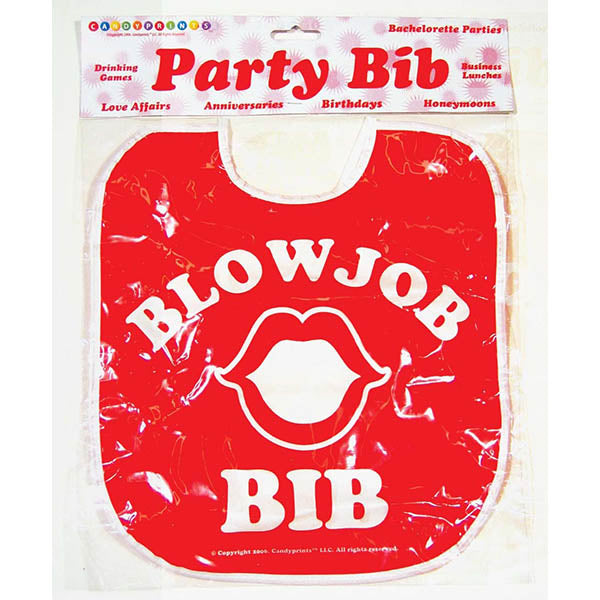 Blow Job Bib Novelty Accessory Oversized Cheeky Slogan Party Bib Fun Accessory > Novelties > Bachelor & Bachelorette Items Main image