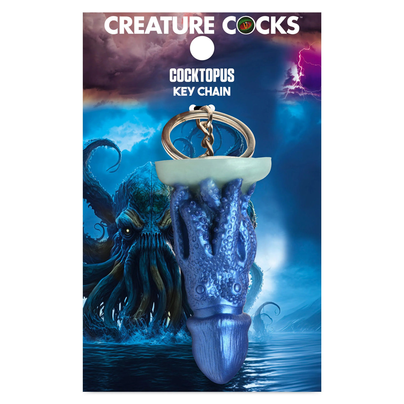 Blue Cocktopus Keychain Thick-Headed Girthy Design Adult Novelty Keyring > Novelties > Gag Gifts Main image