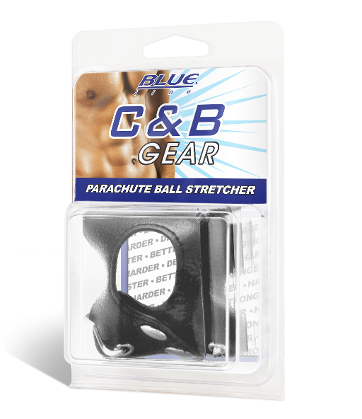 Blue Line 3.5 Inch Parachute Ball Stretcher Black > Sex Toys For Men > Ball Stretchers Main image
