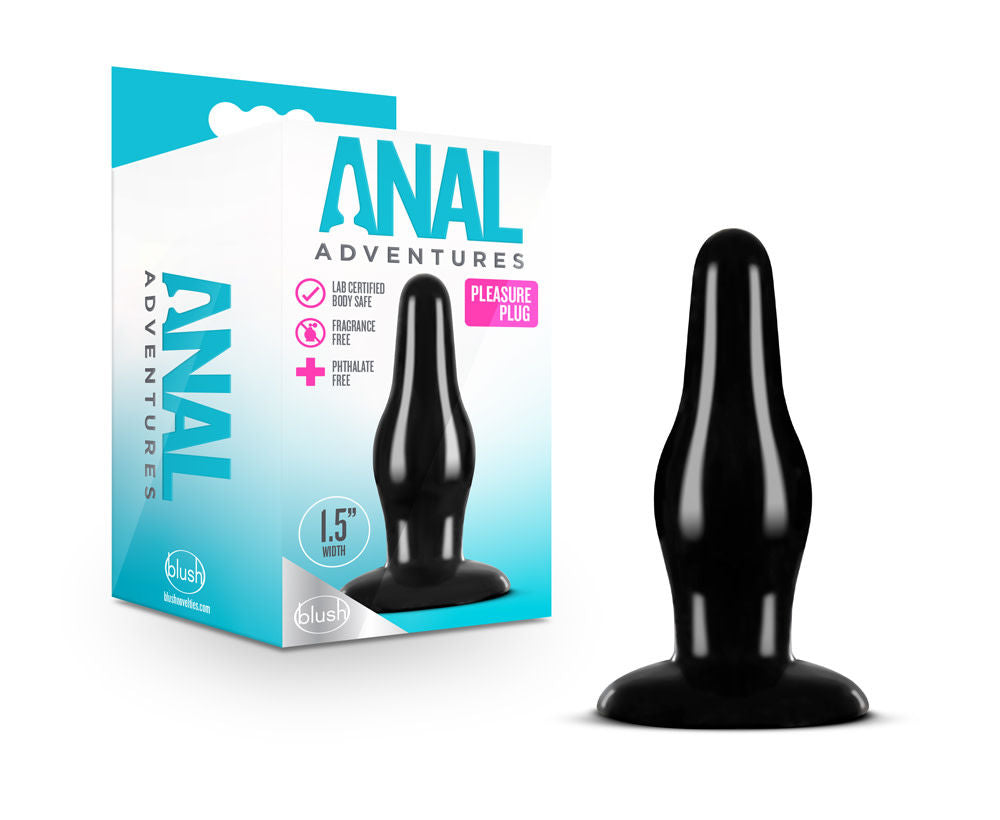 Blush Anal Adventures Pleasure Plug 4.25 Inch – Tapered Design Comfortable Use > Anal Range > Butt Plugs