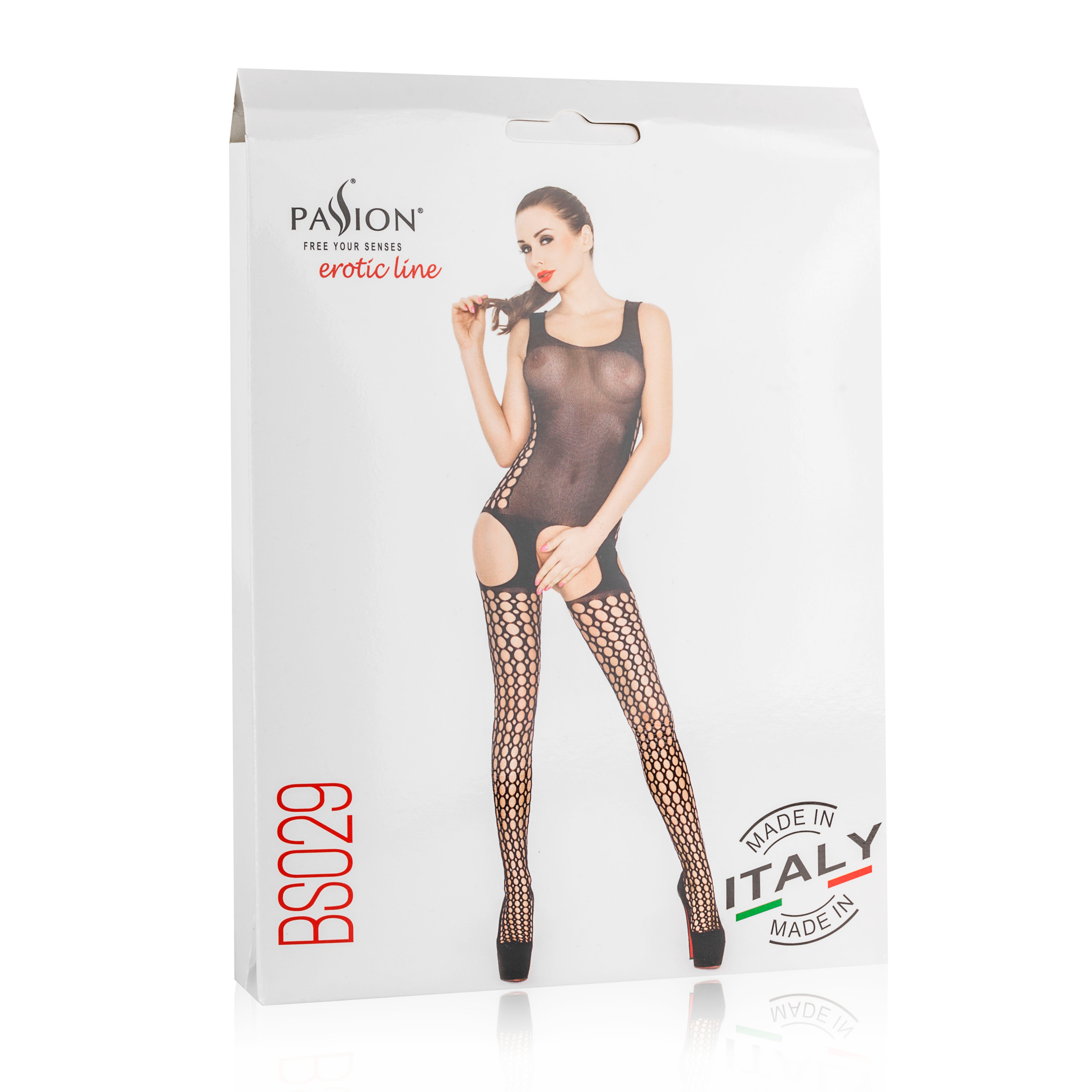 Bodystocking BS029 BLK - Alluring Mesh Design, One Size Bodystocking