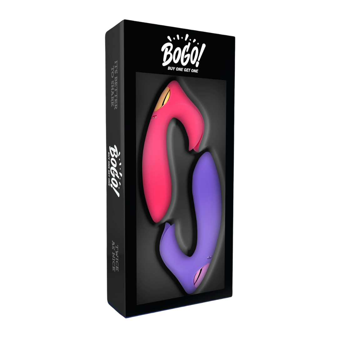 Bogo G-Spot Dual-Stimulation Vibrator Set in Pink and Purple with Function > Sex Toys For Ladies > G-Spot Vibrators Main image