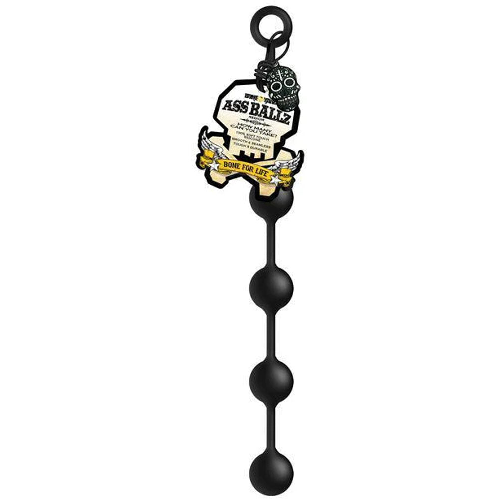 Boneyard Ass Ballz Medium Black > Anal Range > Anal Beads