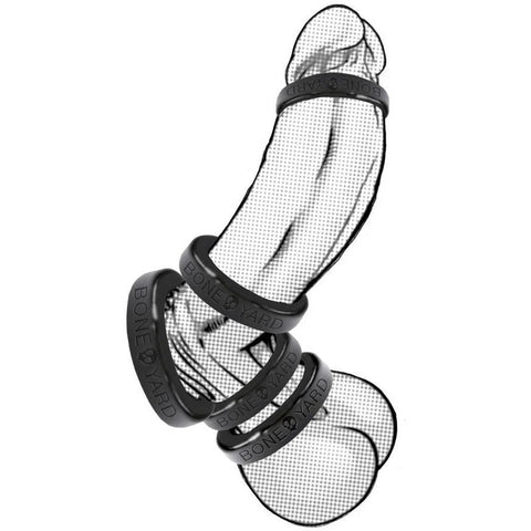 Boneyard Silicone Ring 45mm in Black - Comfortable and Durable COCK RINGS