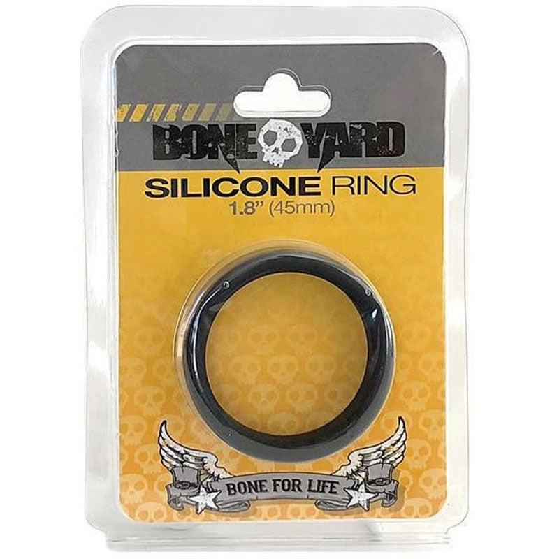 Boneyard Silicone Cock Ring - Size Options 30mm - 50mm Black 45mm > Cock Ring > Single