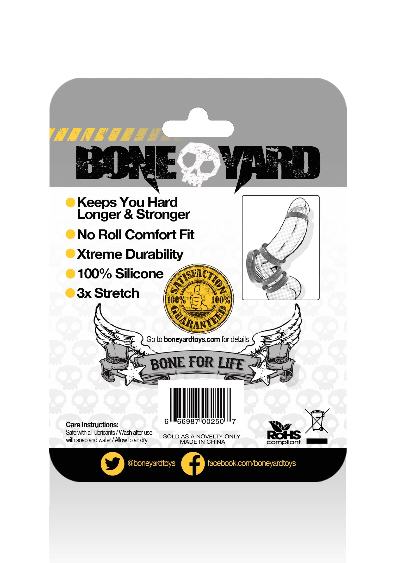 Boneyard Silicone Ring 50mm Black Secondary image