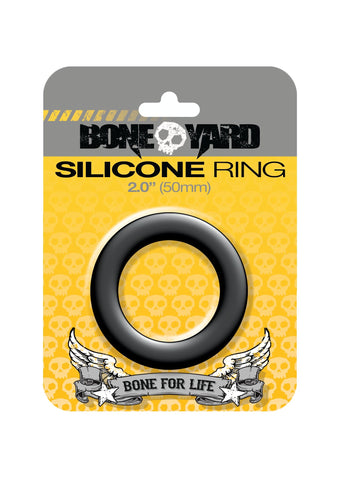Boneyard Silicone Ring 50mm Black Adult Toy for Comfort and Durability COCK RINGS