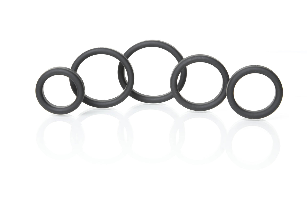 Boneyard Silicone Ring Five Piece Kit Black > Cock Ring > Sets Main image