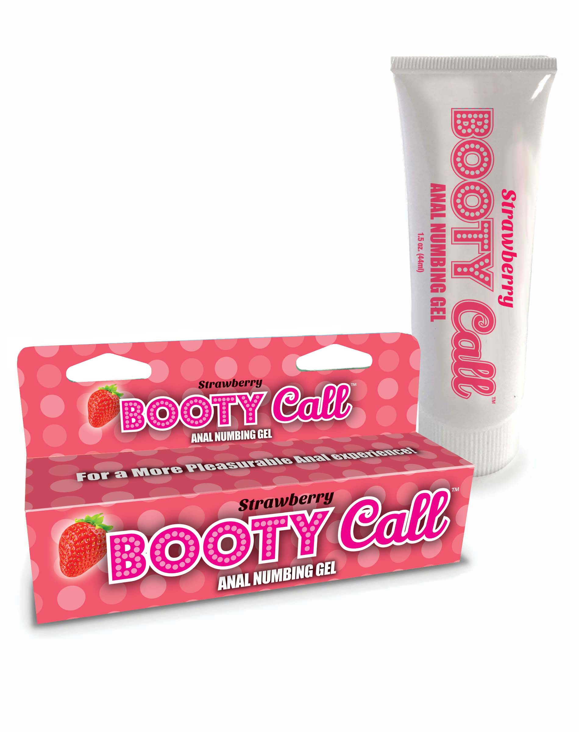 Booty Call Anal Numbing Gel Strawberry 44 ml Tube for Comfort Anal Lubricant