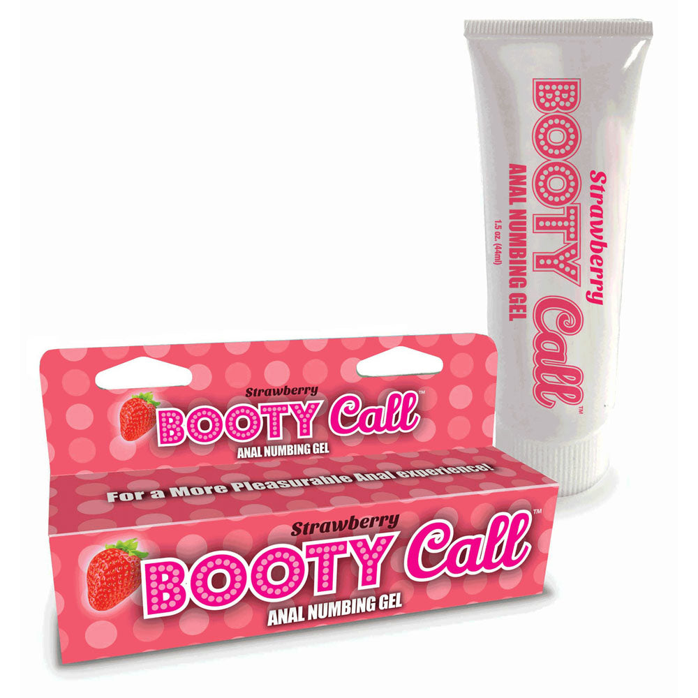 Booty Call Anal Numbing Gel Strawberry 44 ml Tube for Comfort Anal Lubricant