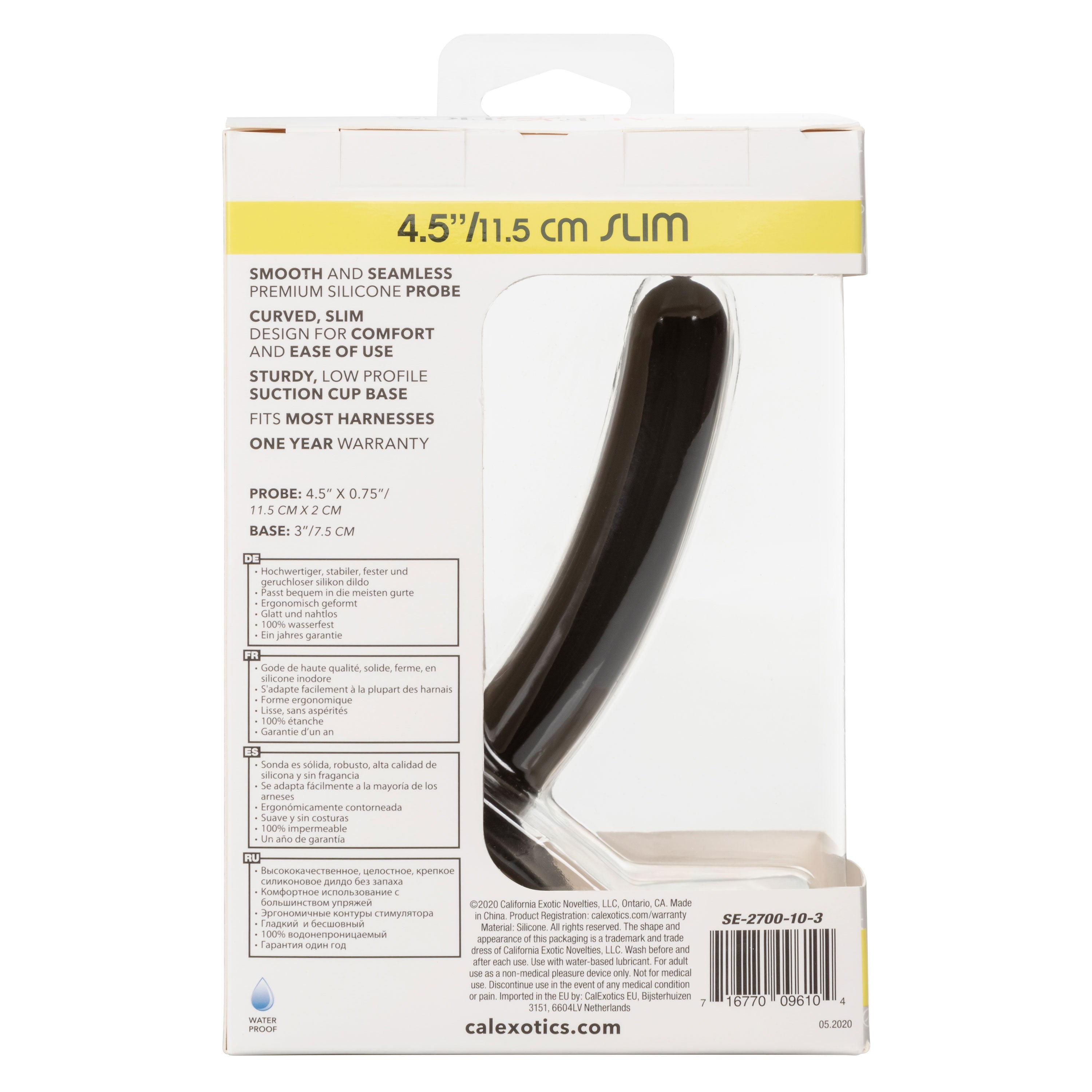 Boundless 4.5"/11.5cm Slim Probe in Black with Suction Cup Base Secondary image