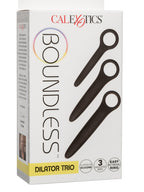 Boundless Dilator Trio Black Silicone Set with Three Graduated Sizes and Easy Finger Loop > Sex Toys > Dilators
