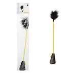 Boundless Feather Crop Black Faux Leather and Feather Tickler BDSM Dual Crop 15 Inch > Bondage Gear > Ticklers