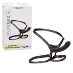 Boundless Multi-Purpose Black Silicone Harness with Adjustable Waist and Thigh Straps > Dildos > Strap On Harnesses