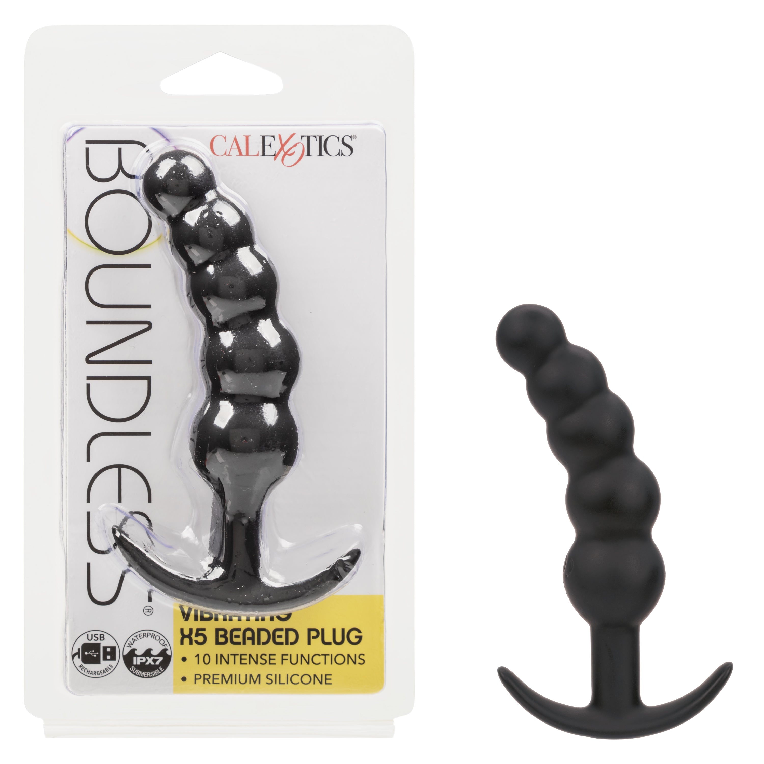 Boundless Vibrating X5 Beaded Curve Plug > Anal Range > Butt Plugs