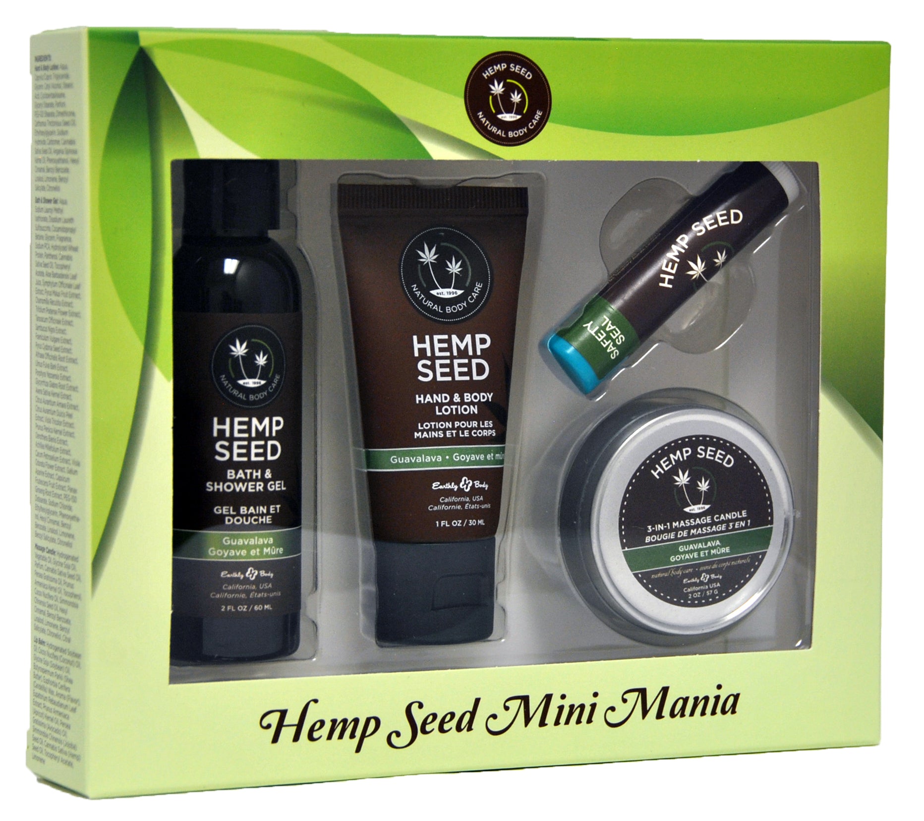 Hemp Seed Mini Mania Guavalava Lotion Kit 4 Piece Set > Essentials > Massage Gift Set