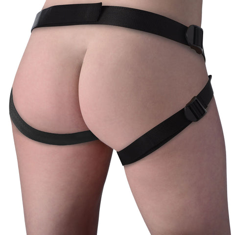Seducer 7 Inch Silicone Dildo with Harness in Flesh Color Beige Harnesses & Strap-Ons