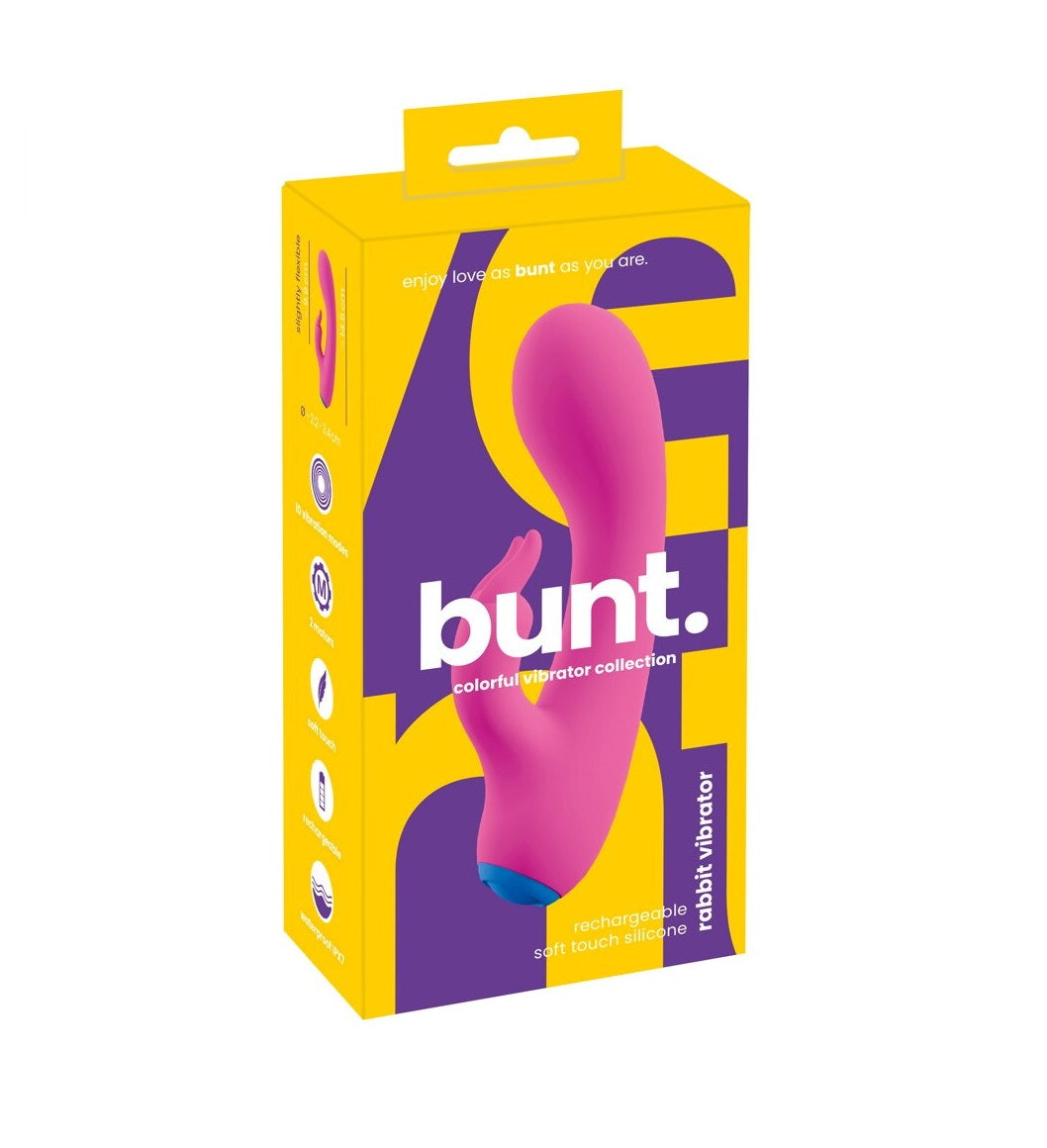 Bunt Rabbit Vibrator in Pink, 7 Inches > Vibrators > Ladies > Rabbit