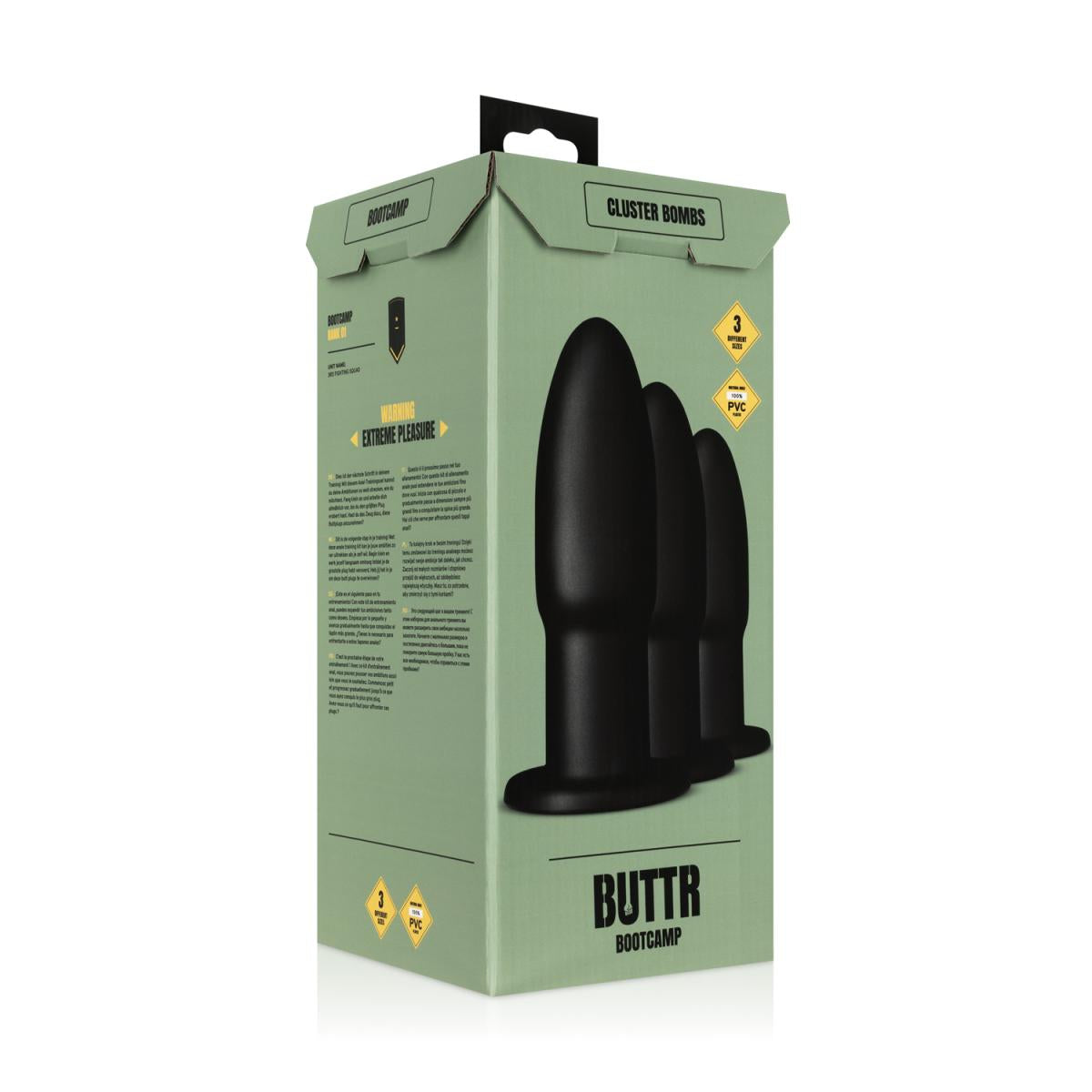 Buttr Cluster Bombs Anal Training Set With Three Gradual Plugs > Anal Range > Butt Plug Kits Main image