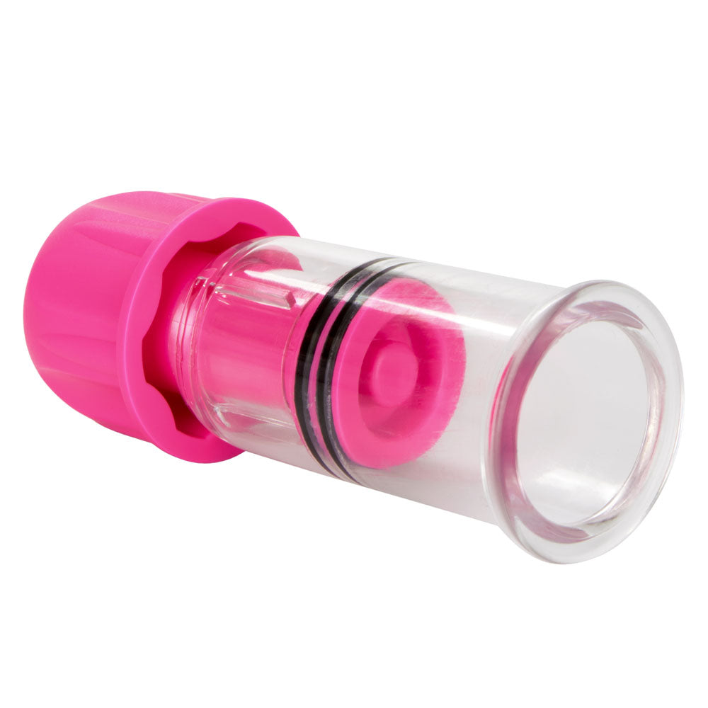 Nipple Play Vacuum Twist Suckers Pink 4 Inch Transparent Cylinder with Silicone Seal > Sex Toys > Nipple Suckers