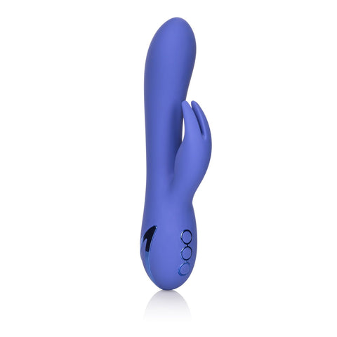 California Dreaming Beverly Hills Bunny Blue Silicone Rechargeable Massager with 10 Vibration Functions and 3 Shaft Rotation Speeds VIBRATORS-RABBIT
