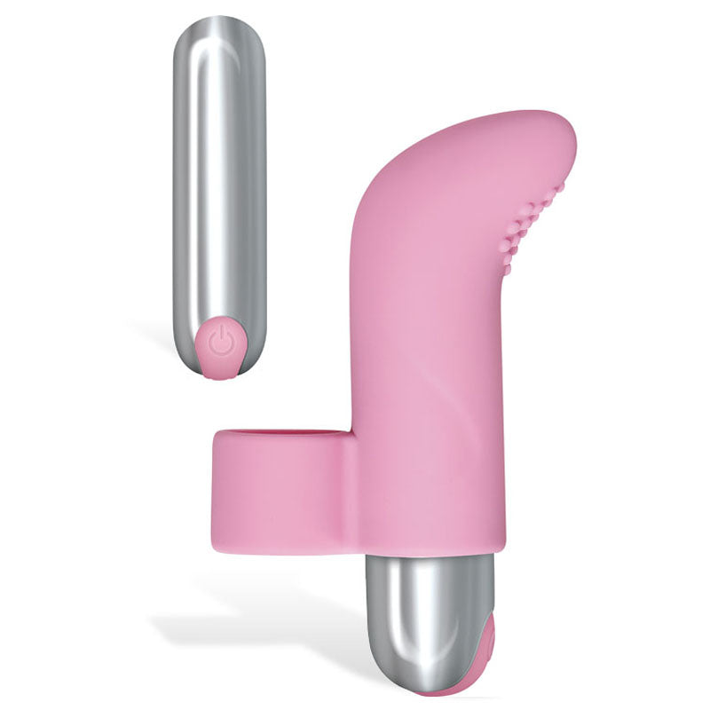 Adam & Eve Silicone Finger Vibe – Rechargeable Silicone Finger Stimulator with 10 Functions Finger Stimulator