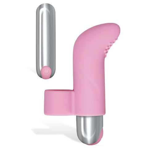Adam & Eve Silicone Finger Vibe – Rechargeable Silicone Finger Stimulator with 10 Functions Finger Stimulator