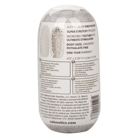 Boundless Reversible Nubby Stroker 4.5 Inch Dual-Texture Clear Compact Male Masturbator Strokers - Manual