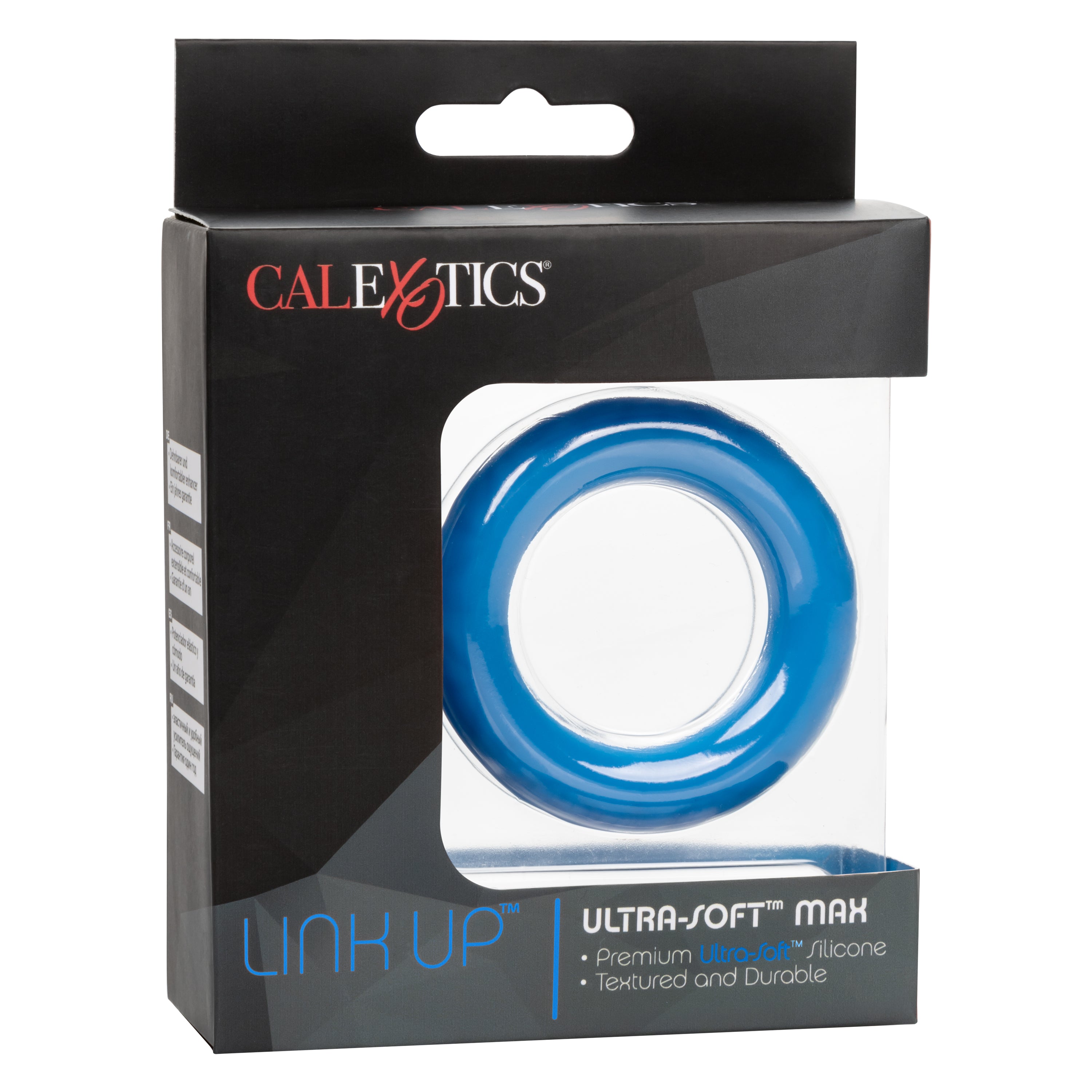 Link Up Ultra-Soft Max Neon Blue Silicone Enhancer Ring COCK RINGS