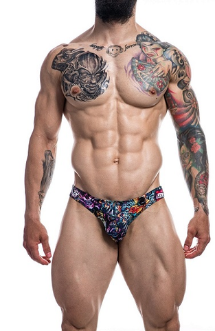 Cut For Men Low Rise Bikini Brief Tattoo Print Large Default Title Mens Briefs