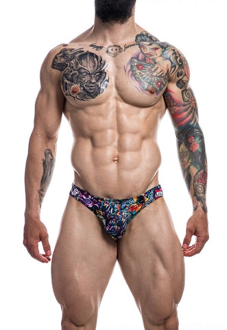 Cut For Men Low Rise Bikini Brief Tattoo Pattern Small Default Title Mens Briefs