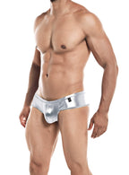 Cut 4 Men High Cut Cheeky Brief Silver Large Default Title > Clothes > Mens Thongs