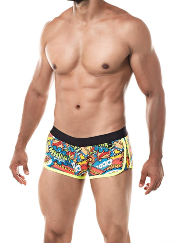 Cut for Men Athletic Trunk Cartoon Small Colorful Printed Default Title Mens Trunks