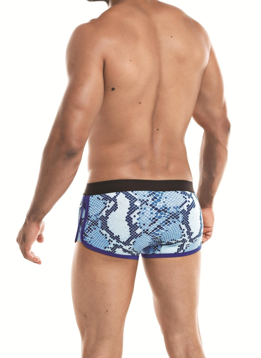 Cut For Men Athletic Trunk Snake Print Blue Medium Default Title Mens Trunks