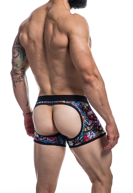 Cut For Men Tattoo Boxair Extra Large Open Back Boxer Briefs