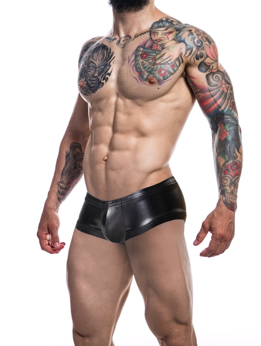 Cut For Men Booty Shorts Black Leatherette XL Default Title Mens Trunks