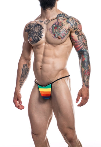 Cut For Men Briefkini Rainbow Small Size Low-Cut Bikini Underwear Default Title Mens G-Strings